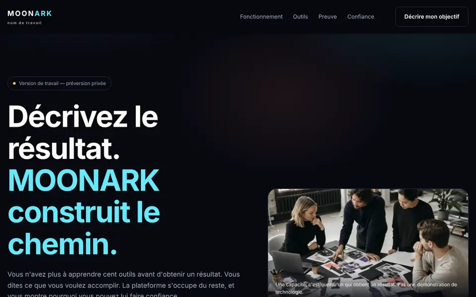 Page d’accueil de moonark.fr